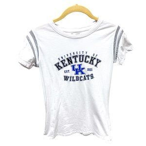 Champion White Varsity Shirt Sleeve UK Wildcats T-Shirt Sz S